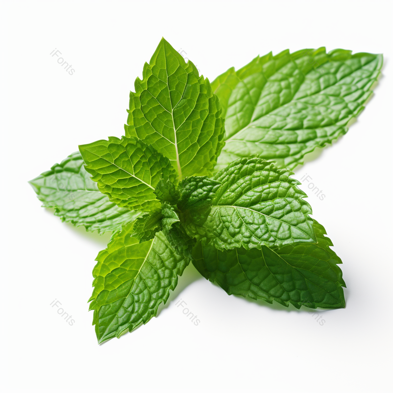 白色背景的新鲜薄荷叶,高清,摄影图,摄影图片,图片大全,摄影图免费下载